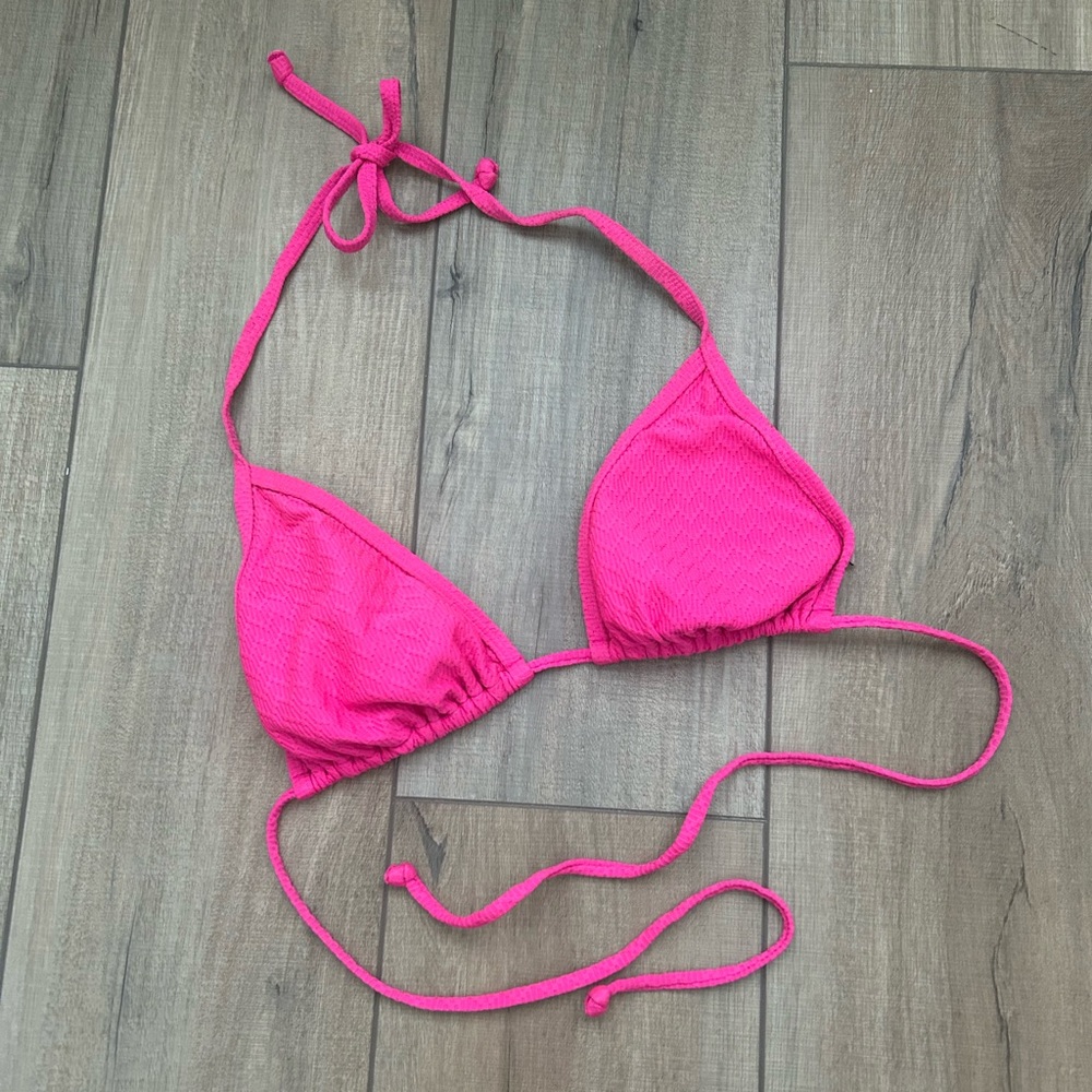 Women’s Old Navy Pink Swim Triangle String Bikini Top - Size L